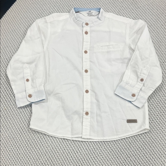 H&M White Button Down Kids Shirt - Picture 5 of 10